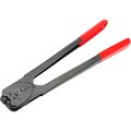 Global Equipment Crimper for 1/2" Strap Width, 16"L x 4-1/16"W x 1-3/8"H, Black   Red C3124